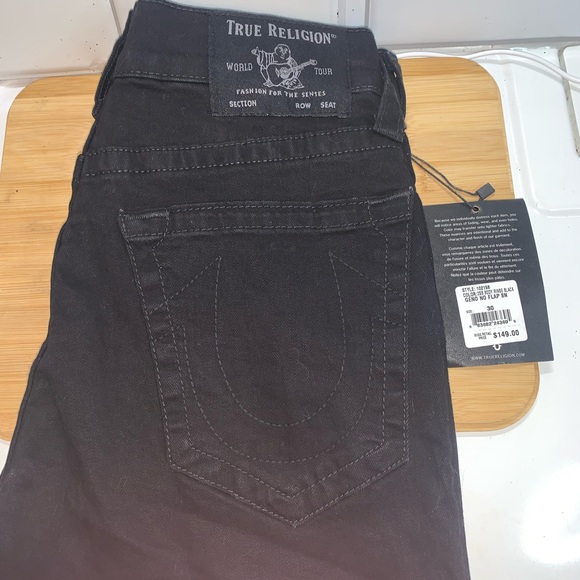 NWT Mens True Religion Geno Slim Fit Stretch Jeans in Body Rinse Black - Picture 5 of 14